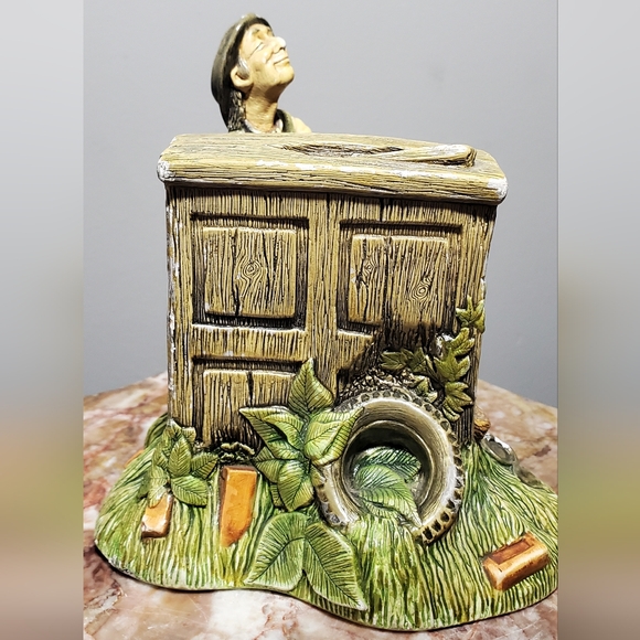 Vintage Naturecraft figurine "Grand Finale" Rustic Musician - Brown and Green - Picture 6 of 10